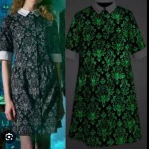 Disney Parks The Haunted Mansion Glow-in-the-Dark Wallpaper Dress women's 3X